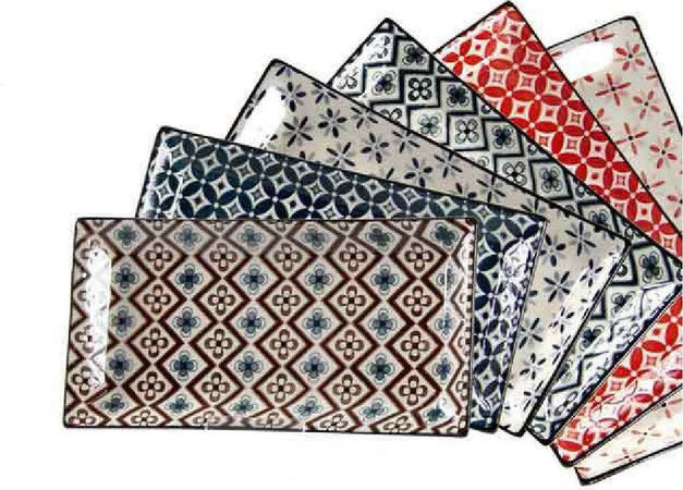 Vassoio Rettangolare In Ceramica Decori Assortiti 24x12x1,8 Cm Cucina 737350 Casa e cucina/Stoviglie/Piatti ciotole e vassoi/Piatti per servire/Vassoi/Vassoi da portata Trade Shop italia - Napoli, Commerciovirtuoso.it