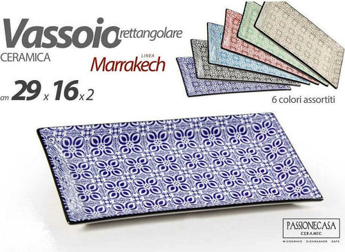 Vassoio Rettangolare Marrakech 29x16x2cm Deluxe Multiuso 6 Colori Ceramica 771675 Casa e cucina/Stoviglie/Piatti ciotole e vassoi/Piatti per servire/Vassoi/Vassoi da portata Trade Shop italia - Napoli, Commerciovirtuoso.it