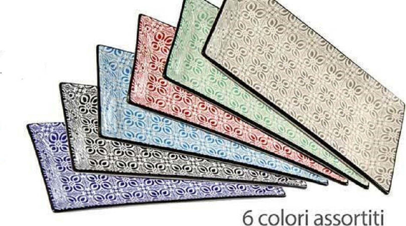 Vassoio Rettangolare Marrakech Multiuso 24x12x1,8 Cm 6 Colori Assortiti 771668 Casa e cucina/Stoviglie/Piatti ciotole e vassoi/Piatti per servire/Vassoi/Vassoi da portata Trade Shop italia - Napoli, Commerciovirtuoso.it