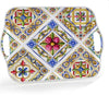 Vassoio Rettangolare Plastica Melamina Decoro Terra Sole Manici 35x25cm 829307 Casa e cucina/Stoviglie/Piatti ciotole e vassoi/Piatti per servire/Vassoi/Vassoi da portata Trade Shop italia - Napoli, Commerciovirtuoso.it