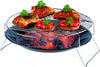 Vassoio rotondo per barbecue bbq 36 cm in metallo con base pieghevole