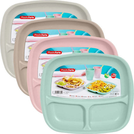 Vassoio Trio In Plastica Riutilizzabile Piatto Ideale Per Aperitivi Feste 140621a Casa e cucina/Stoviglie/Piatti ciotole e vassoi/Piatti per servire/Vassoi/Vassoi da portata Trade Shop italia - Napoli, Commerciovirtuoso.it