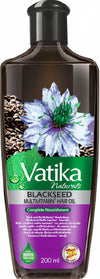 Vatika Black Seed Hair Oil 200 Ml Olio per Capelli Di Semi Neri Con Vitamine E Minerali Olio per Capelli Più Lucnti