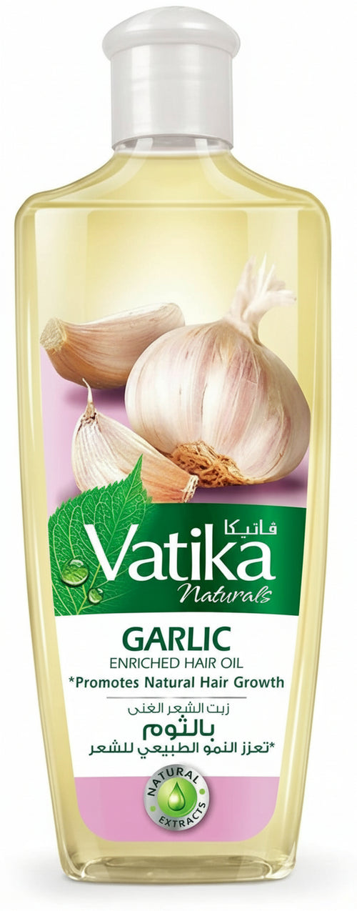 Vatika Garlic Hair Oil 200 ml PER CAPELLI  PAESE DI ORIGINE Dabur India Limited.