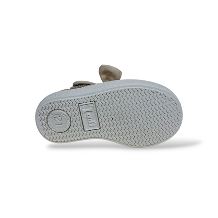 Ballerine Bambina Beige Tela VUL-LADI con Velcro e Fiocco Estraibile – Scarpe Scuola e Cerimonia Taglie 21-30