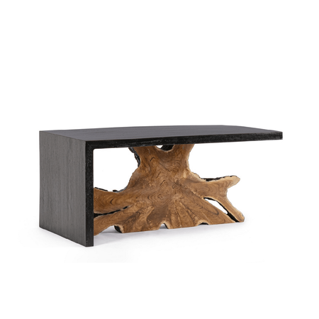 Tavolino sherwood, struttura interna in radici di teak originali, 110 x 60