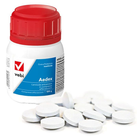 Insetticida in capsule effervescenti "Aedex" larvicida anti zanzare tigre 100 gr