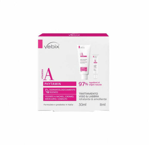Vebix Trattamento Viso E Labbra Idratante Ed Emolliente Active Viso Crema Viso Aquagel + Balsamo Labbra