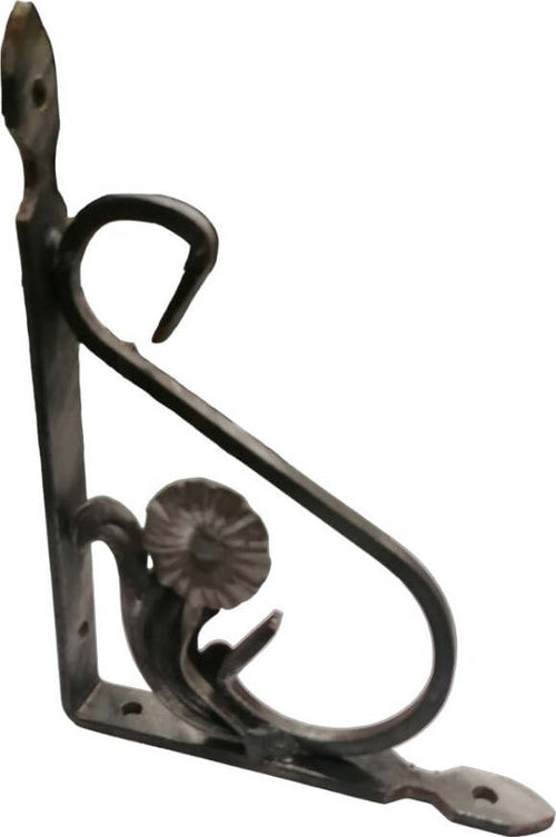 VECA---REGGIMENSOLA-IN-FERRO-BATTUTO-PER-ARREDO-CASA-20CM---COLORE-ANTICATO-NERO***