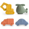 Set 4 Pz Gioco da Bagno Mushie Vehicles