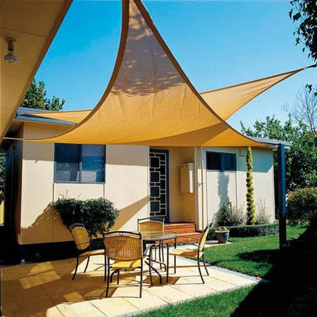 Vela ombreggiante quadrato color ecru' resistente 5 x 5 m