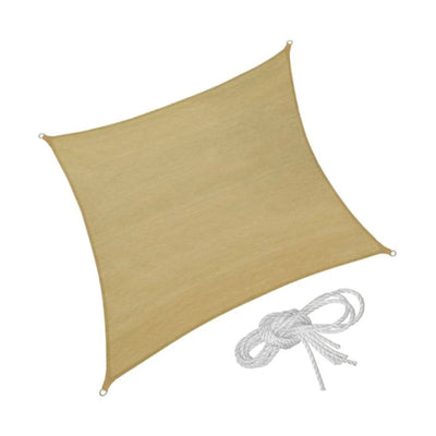 Vela ombreggiante quadrato color ecru' resistente 5 x 5 m
