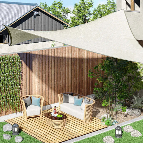 Vela-Ombreggiante-Rettangolare-4x6m,-Tenda-da-Sole-per-Esterno-in-Poliestere-Anti-UV-Traspirante-Bianco-Crema-SD7840-141CWSD7