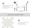 Vela-Ombreggiante-Rettangolare-4x6m,-Tenda-da-Sole-per-Esterno-in-Poliestere-Anti-UV-Traspirante-Bianco-Crema-SD7840-141CWSD7