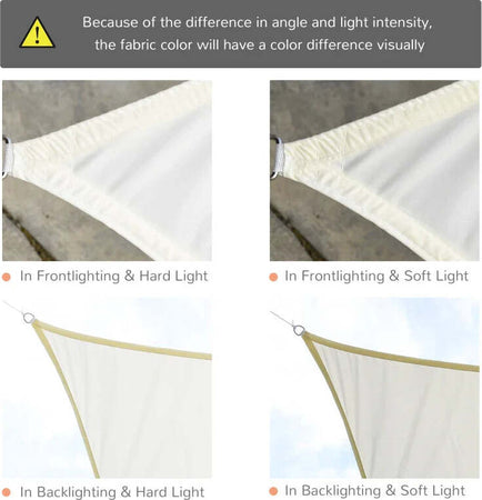 Vela-Ombreggiante-Rettangolare-4x6m,-Tenda-da-Sole-per-Esterno-in-Poliestere-Anti-UV-Traspirante-Bianco-Crema-SD7840-141CWSD7