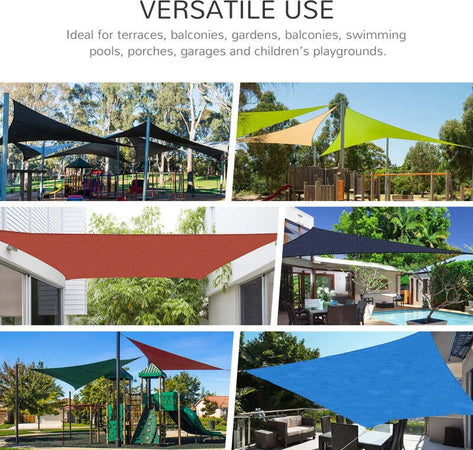Vela-Ombreggiante-Rettangolare-4x6m,-Tenda-da-Sole-per-Esterno-in-Poliestere-Anti-UV-Traspirante-Bianco-Crema-SD7840-141CWSD7