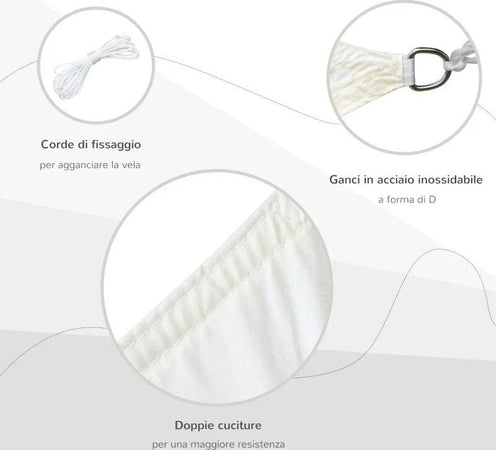 Vela-Ombreggiante-Rettangolare,-Tenda-da-Sole-per-Esterno-in-Poliestere-Anti-UV-Traspirante-3x4m-Bianco-crema-KJ3840-142CWKJ3