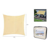 Vela Tenda Quadrata Parasole Protezione Sole Ombreggiatura Giardino 3x3mt Beige 017029