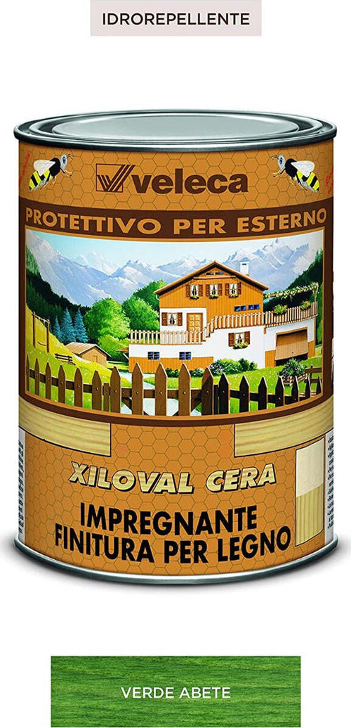 VELECA---Xiloval-Cera-Impregnante-Cerato-per-Legno-colore-Verde-Abete-1LT