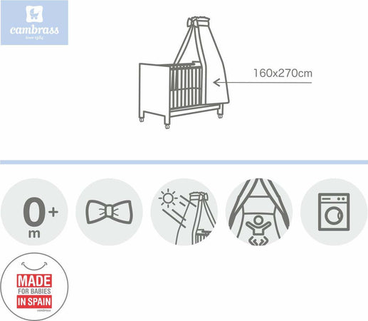 Velo L Une 160X270X1 Cm Voile Azzurro Casa e cucina/Tessili per la casa/Biancheria per culle e lettini/Biancheria bebè/Zanzariere per culla La Casa Del Bebè - Napoli, Commerciovirtuoso.it