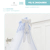 Velo TESTA LETTO Tulle + Asta Italbaby Peluche Azzurro