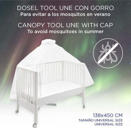 Velo Tool Une 138X450X1 Cm Liso E Bianco Casa e cucina/Tessili per la casa/Biancheria per culle e lettini/Biancheria bebè/Zanzariere per culla La Casa Del Bebè - Napoli, Commerciovirtuoso.it