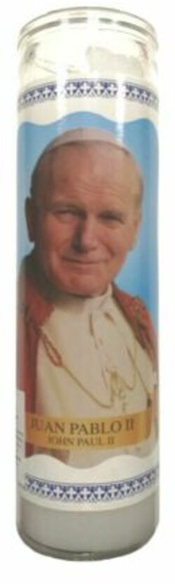 Velon Consagrado Juan Pablo Ii Papa Giovanni Paolo Ii Candela Esoterica Contenitore In Vetro santería