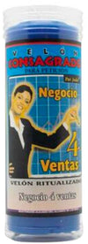 Velòn Consagrado Para Peticiòn Negocio 4 Ventas Cm 14 X 5.5 Con Tubo Protector 