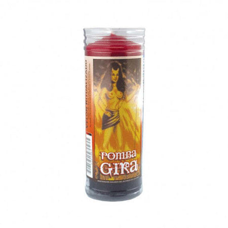 VELON ORISHA POMBA GIRA CANDLE 15 X 5.5 CM.(with protection tube).