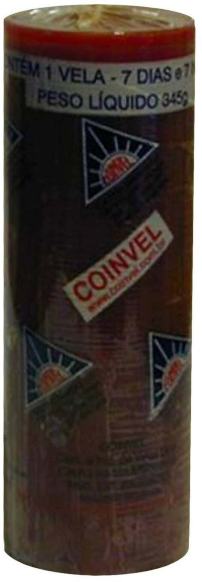 Velón Sete Dias Marron Marrone Velón Candela Esoterica Sette Giorni Brasiliana Cer045