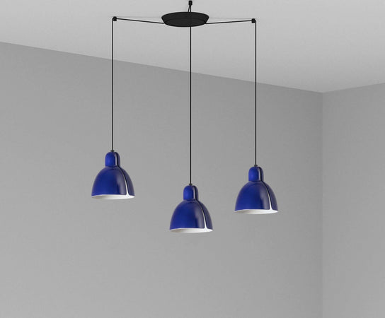 VENICE 3L Lampada a sospensione blu cobalto Illuminazione/Illuminazione per interni/Lampadari lampade a sospensione e plafoniere/Lampade a sospensione Led Mall Home - Napoli, Commerciovirtuoso.it