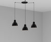 VENICE 3L Lampada a sospensione nera Illuminazione/Illuminazione per interni/Lampadari lampade a sospensione e plafoniere/Lampade a sospensione Led Mall Home - Napoli, Commerciovirtuoso.it