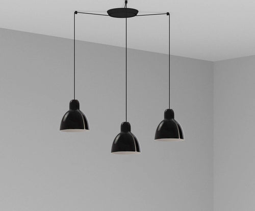VENICE 3L Lampada a sospensione nera Illuminazione/Illuminazione per interni/Lampadari lampade a sospensione e plafoniere/Lampade a sospensione Led Mall Home - Napoli, Commerciovirtuoso.it