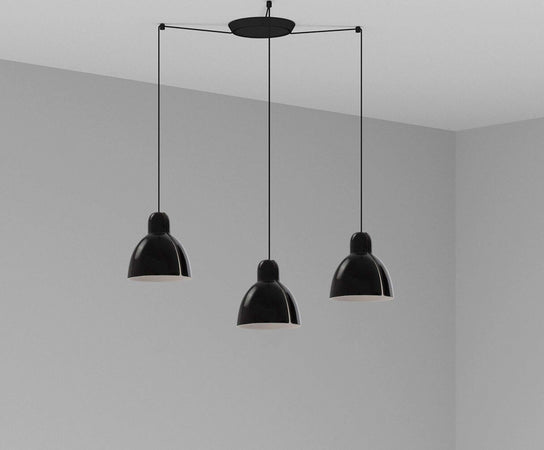 VENICE 3L Lampada a sospensione nera Illuminazione/Illuminazione per interni/Lampadari lampade a sospensione e plafoniere/Lampade a sospensione Led Mall Home - Napoli, Commerciovirtuoso.it
