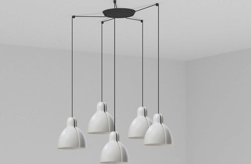 VENICE 5L Lampada a sospensione bianca Illuminazione/Illuminazione per interni/Lampadari lampade a sospensione e plafoniere/Lampade a sospensione Led Mall Home - Napoli, Commerciovirtuoso.it