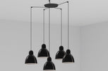 VENICE 5L Lampada a sospensione nera Illuminazione/Illuminazione per interni/Lampadari lampade a sospensione e plafoniere/Lampade a sospensione Led Mall Home - Napoli, Commerciovirtuoso.it