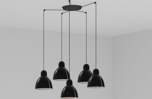 VENICE 5L Lampada a sospensione nera Illuminazione/Illuminazione per interni/Lampadari lampade a sospensione e plafoniere/Lampade a sospensione Led Mall Home - Napoli, Commerciovirtuoso.it