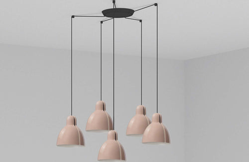 VENICE 5L Lampada a sospensione rosa Illuminazione/Illuminazione per interni/Lampadari lampade a sospensione e plafoniere/Lampade a sospensione Led Mall Home - Napoli, Commerciovirtuoso.it