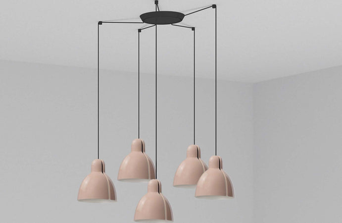 VENICE 5L Lampada a sospensione rosa Illuminazione/Illuminazione per interni/Lampadari lampade a sospensione e plafoniere/Lampade a sospensione Led Mall Home - Napoli, Commerciovirtuoso.it