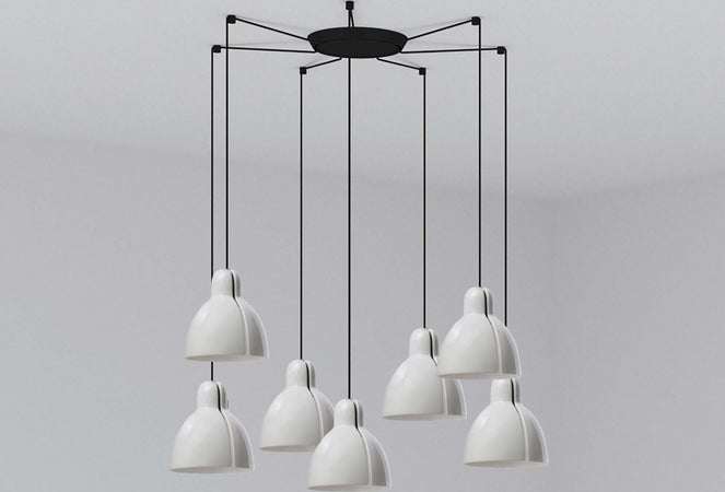 VENICE 7L Lampada a sospensione bianca Illuminazione/Illuminazione per interni/Lampadari lampade a sospensione e plafoniere/Lampade a sospensione Led Mall Home - Napoli, Commerciovirtuoso.it