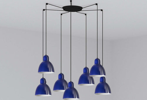 VENICE 7L Lampada a sospensione blu cobalto Illuminazione/Illuminazione per interni/Lampadari lampade a sospensione e plafoniere/Lampade a sospensione Led Mall Home - Napoli, Commerciovirtuoso.it