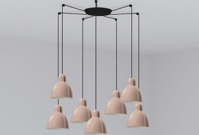 VENICE 7L Lampada a sospensione rosa Illuminazione/Illuminazione per interni/Lampadari lampade a sospensione e plafoniere/Lampade a sospensione Led Mall Home - Napoli, Commerciovirtuoso.it