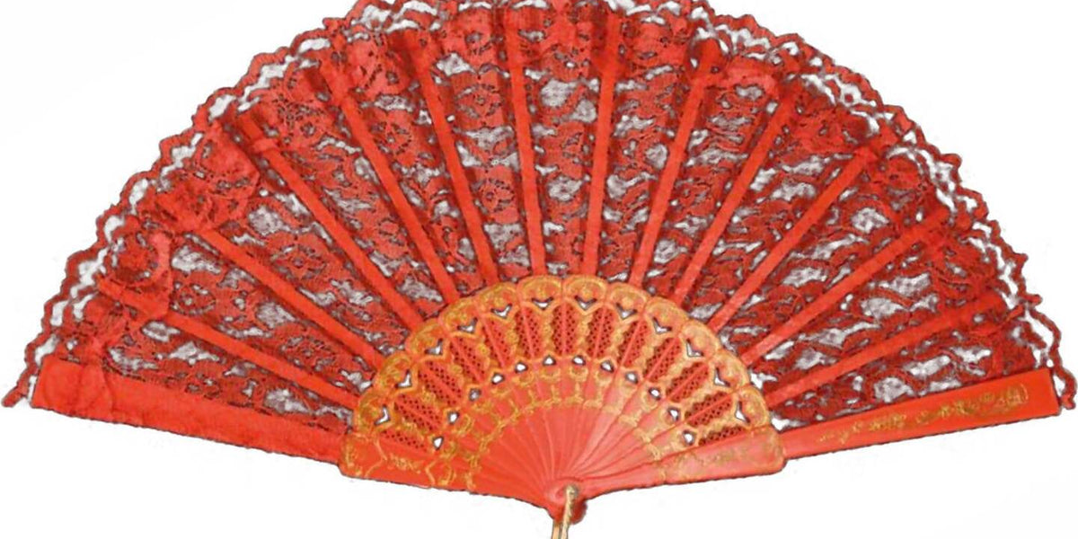 Ventaglio Decorativo Multicolore 50 Cm, Accessorio Per Feste In Maschera, Carnevale E Spettacoli