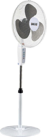 Ventilatore-a-Piantana-Base-Tonda-con-Telecomando-50W-Bianco-3-Velocità-+-Timer