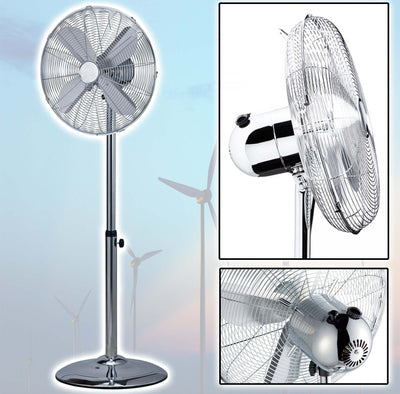 Ventilatore A Piantana Cromato 4 Pale 40cm Oscillante 3 Velocita' H 115 Cm 60 W Fai da te/Prodotti per la costruzione/Riscaldamento e raffreddamento/Sistemi mobili di climatizzazione/Ventilatori/Ventilatori a piantana Trade Shop italia - Napoli, Commerciovirtuoso.it