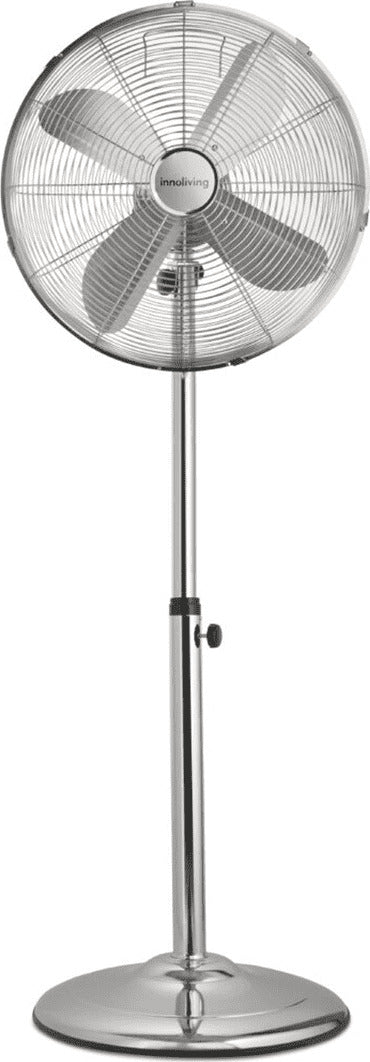 Ventilatore a piantana in metallo oscillazione 3 velocità 50W, Innoliving INN-522 Fai da te/Prodotti per la costruzione/Riscaldamento e raffreddamento/Sistemi mobili di climatizzazione/Ventilatori/Ventilatori a piantana Innoliving - Ancona, Commerciovirtuoso.it