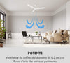 Ventilatore a soffitto con 3 pale in metallo ed interruttore da muro Ø 140 cm Fai da te/Prodotti per la costruzione/Riscaldamento e raffreddamento/Sistemi mobili di climatizzazione/Ventilatori/Ventilatori da soffitto Decor Space - Altamura, Commerciovirtuoso.it
