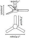 Faro Barcelona Mini Mallorca Ventilatore a soffitto