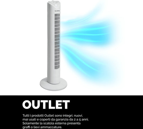 Ventilatore a torretta 3 velocità oscillazione automatica 45W, Innoliving INN-504 Fai da te/Prodotti per la costruzione/Riscaldamento e raffreddamento/Sistemi mobili di climatizzazione/Ventilatori/Ventilatori a torre Innoliving - Ancona, Commerciovirtuoso.it