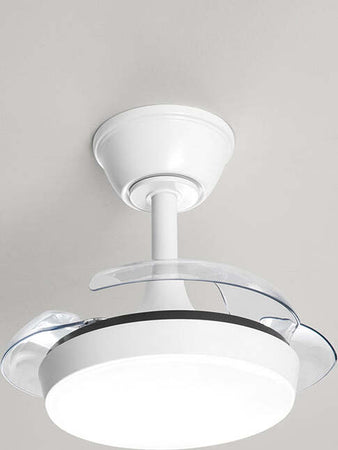 Ventilatore-Bianco-Opaco-Led-24W-3-Pale-A-Scomparsa-Trasparenti-Mini-Open-Plus